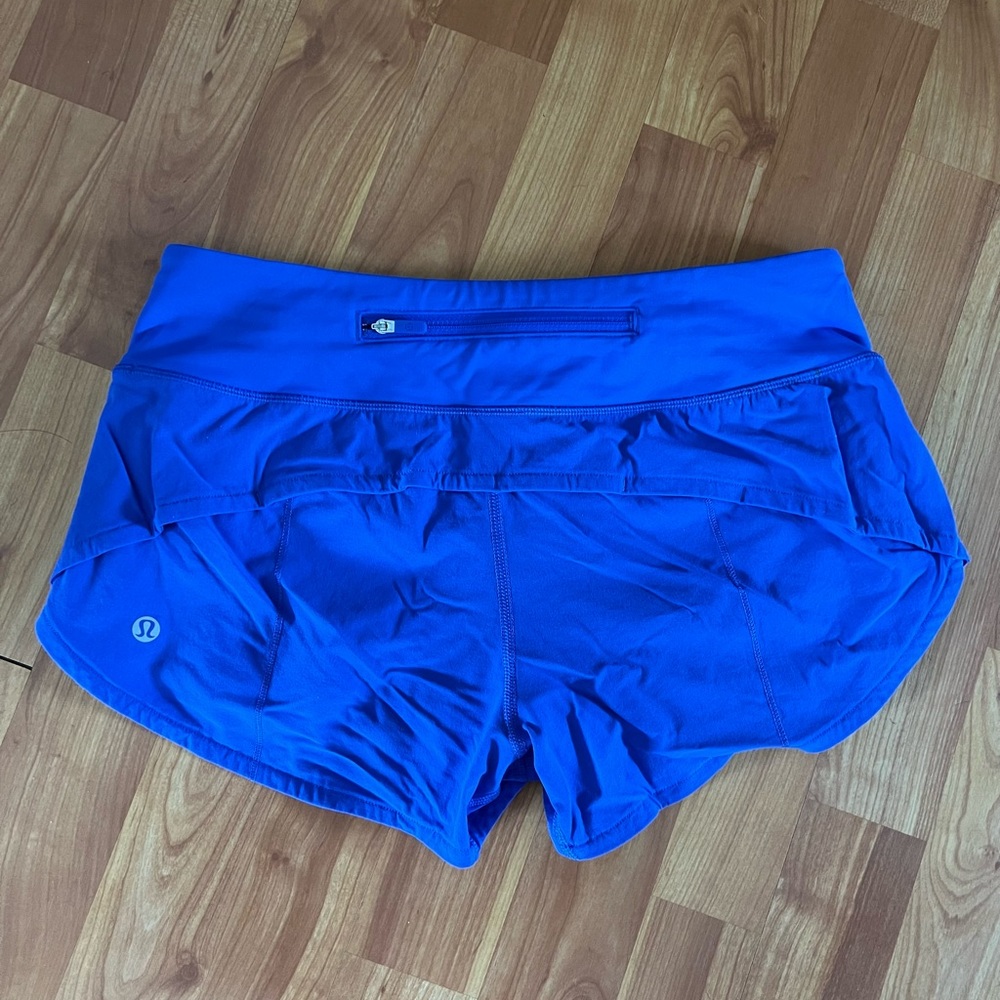 Royal blue lululemon speed up shorts 2.5inseam